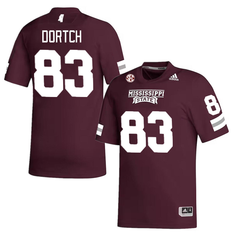 Men #83 Marquez Dortch Mississippi State Bulldogs 2023 College Football Jerseys Stitched-Maroon